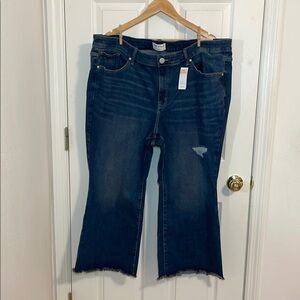 Lane Bryant Cropped Flare Blue Jeans, 26